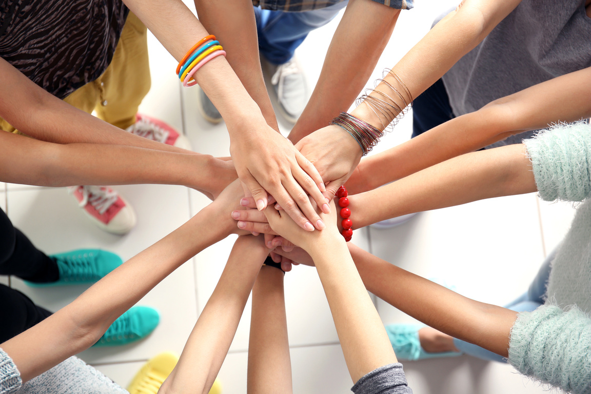 Group of Friends Hands Together 